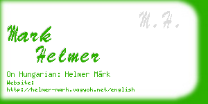 mark helmer business card